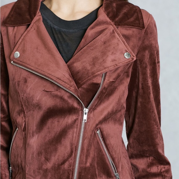 Vero moda burgundy moto jacket - Picture 4 of 8